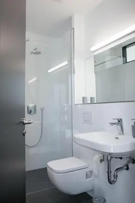 Ein Badezimmer in der Unterkunft Stadtrandzimmer