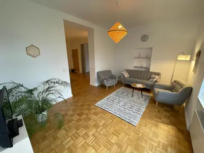 Ein Sitzbereich in der Unterkunft ApartHotel Stadtpark