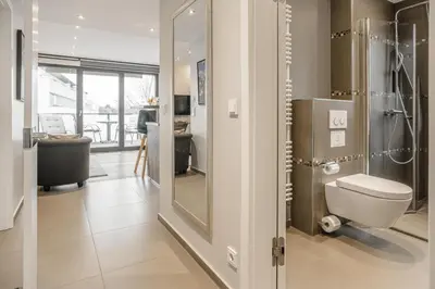 Ein Badezimmer in der Unterkunft Beach House Penthousewohnung Düne