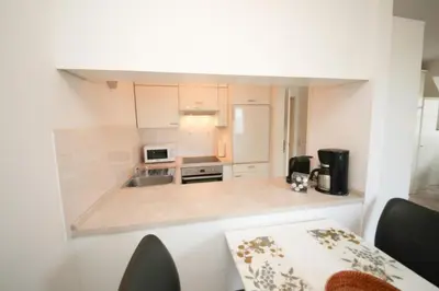 Ein Sitzbereich in der Unterkunft Ferienwohnung Ocean Drive 3