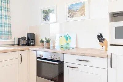 Küche/Küchenzeile in der Unterkunft Ferienwohnung Dreimaster