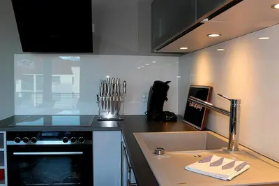 Küche/Küchenzeile in der Unterkunft Objekt 96 - Appartement Meerblick