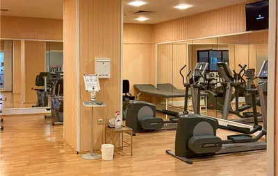 Das Fitnesscenter und/oder die Fitnesseinrichtungen in der Unterkunft Lovely Apartment In Timmendorfer-Strand