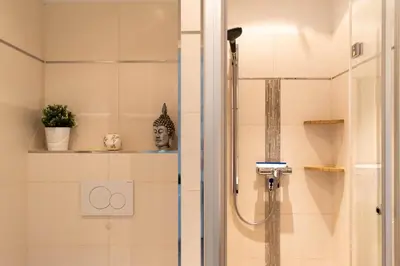 Ein Badezimmer in der Unterkunft Ferienwohnung Boje 6