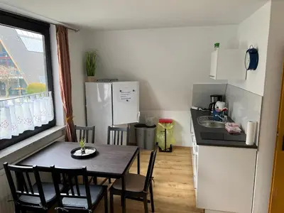 Küche/Küchenzeile in der Unterkunft Ferienwohnung in Süsel am See