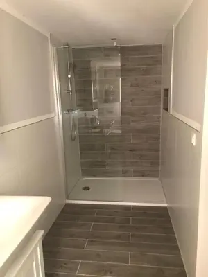 Ein Badezimmer in der Unterkunft Ferienwohnung Familie Manthei