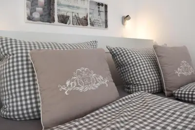 Ein Sitzbereich in der Unterkunft Ferienwohnung Sunshine Beachoase 106
