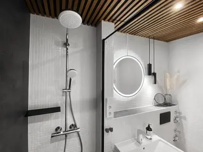 Ein Badezimmer in der Unterkunft Seaside Rooms - Zentrales Design-Apartment mit Balkon & Parkplatz - 2 Minuten zum Strand