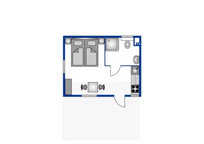 Grundriss der Unterkunft Welle 38a