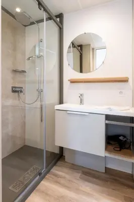 Ein Badezimmer in der Unterkunft Düne 58