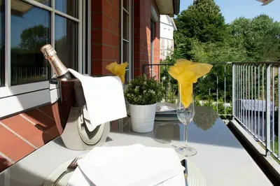 Ein Balkon oder eine Terrasse in der Unterkunft Ferienwohnung Boje 3
