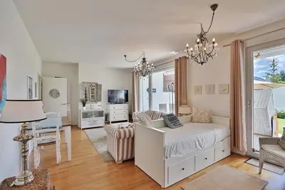 Ein Bett oder Betten in einem Zimmer der Unterkunft Strandperle Sonnenblick