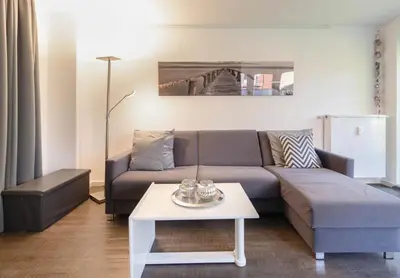 Ein Sitzbereich in der Unterkunft Ferienwohnung Kleine Auszeit