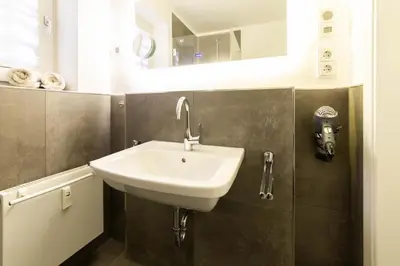 Ein Badezimmer in der Unterkunft Ferienwohnung Kleine Auszeit