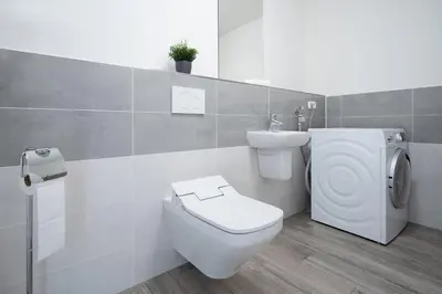 Ein Badezimmer in der Unterkunft Strandvilla Augustusbad Morgenstern