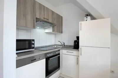 Küche/Küchenzeile in der Unterkunft Alte Bergstraße 6 Flundernest