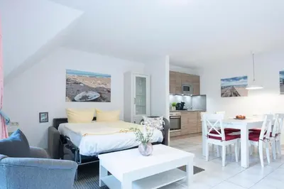 Küche/Küchenzeile in der Unterkunft Haus am Kurpark Scharbeutz Wohnung 10