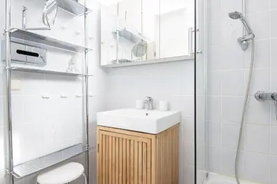 Ein Badezimmer in der Unterkunft Haus am Kurpark Scharbeutz Wohnung 8