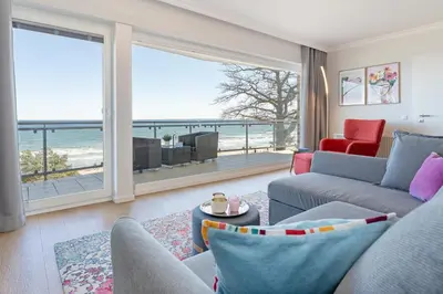 Ein Sitzbereich in der Unterkunft Montemare Baltic Lounge