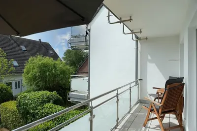 Ein Balkon oder eine Terrasse in der Unterkunft Kammerweg 89 Seemeile