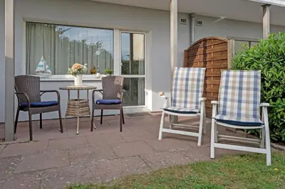 Ein Sitzbereich in der Unterkunft Seepferdchen Urlaubstied