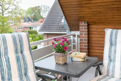 Ein Balkon oder eine Terrasse in der Unterkunft Seepark Wohnung 32