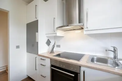 Küche/Küchenzeile in der Unterkunft Haus am Kurpark Timmendorfer Strand Wohnung 6