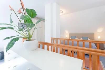 Ein Sitzbereich in der Unterkunft Kastanienallee 3