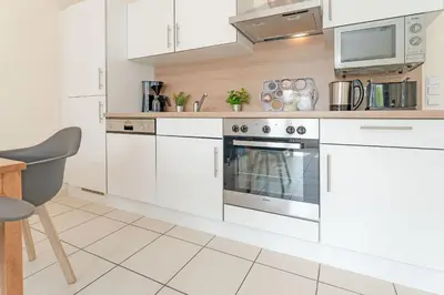 Küche/Küchenzeile in der Unterkunft Strandvilla 27- Turmwohnung