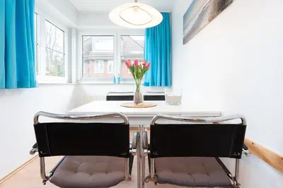Ein Sitzbereich in der Unterkunft Seestraße 56 Wohnung 8
