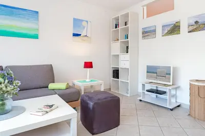 TV/Unterhaltungsangebot in der Unterkunft Appartementhaus Terrassenhügel Strandhüpfer