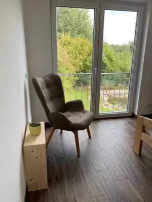 Ein Sitzbereich in der Unterkunft Gästehaus Roggenhorst - aufwändig saniertes Haus, 200 qm Wohnfläche, 3 Bäder