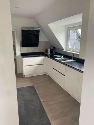 Küche/Küchenzeile in der Unterkunft Ferienwohnung Falkenfeld