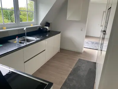 Küche/Küchenzeile in der Unterkunft Ferienwohnung Falkenfeld