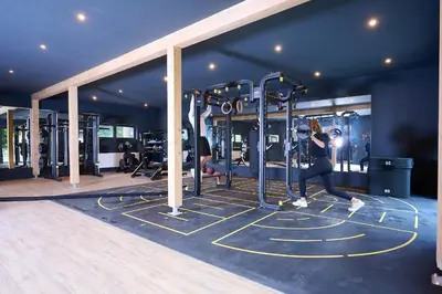 Das Fitnesscenter und/oder die Fitnesseinrichtungen in der Unterkunft Gronenberger Mühle Haus 10