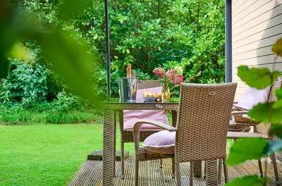 Ein Garten an der Unterkunft Gronenberger Mühle Haus 29