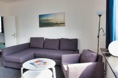 Ein Sitzbereich in der Unterkunft Alte Segelschule