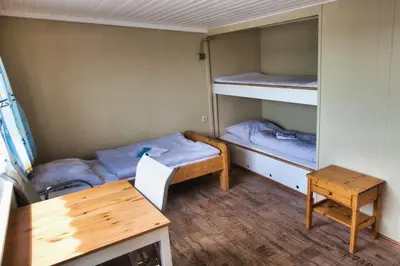 Ein Bett oder Betten in einem Zimmer der Unterkunft Finnenhaus 3