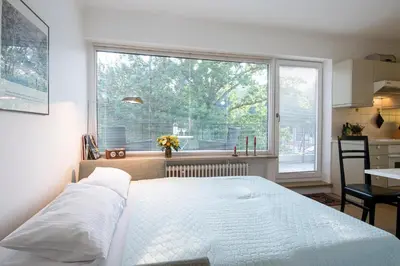 Ein Bett oder Betten in einem Zimmer der Unterkunft Sonnenkieker
