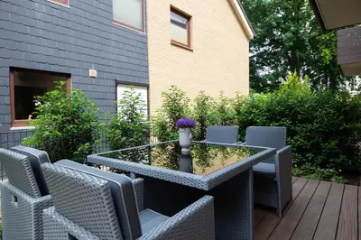 Ein Garten an der Unterkunft Ferienwohnung Urlaubsanker