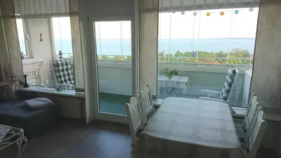 Ein Balkon oder eine Terrasse in der Unterkunft Traumhafte Meeresblick FeWo