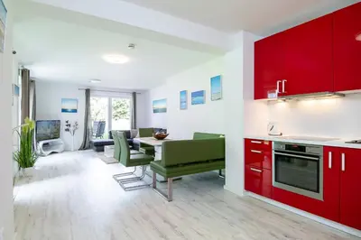 Küche/Küchenzeile in der Unterkunft Wohnung 2
