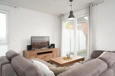 TV/Unterhaltungsangebot in der Unterkunft Strandvilla Augustusbad Wohnung 10