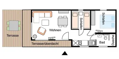 Grundriss der Unterkunft Gronenberger Mühle Haus 19
