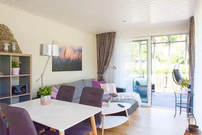 Ein Sitzbereich in der Unterkunft Gronenberger Mühle Haus 19
