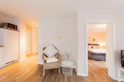 Ein Bett oder Betten in einem Zimmer der Unterkunft Ferienwohnung Beach Life 3 - Scharbeutz