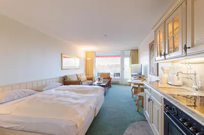 Küche/Küchenzeile in der Unterkunft Ferienwohnung Residenz App 812 - Timmendorfer Strand