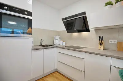 Küche/Küchenzeile in der Unterkunft Villa Seeperle I Appartement 5