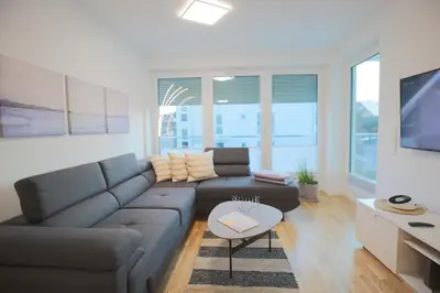 Ein Sitzbereich in der Unterkunft Villa Seeperle I Appartement 5