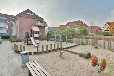 Ein Kinderspielbereich in der Unterkunft Haus Ostseeallee 10 Ostseeallee Appartement 73 Appartement Strandgefühl